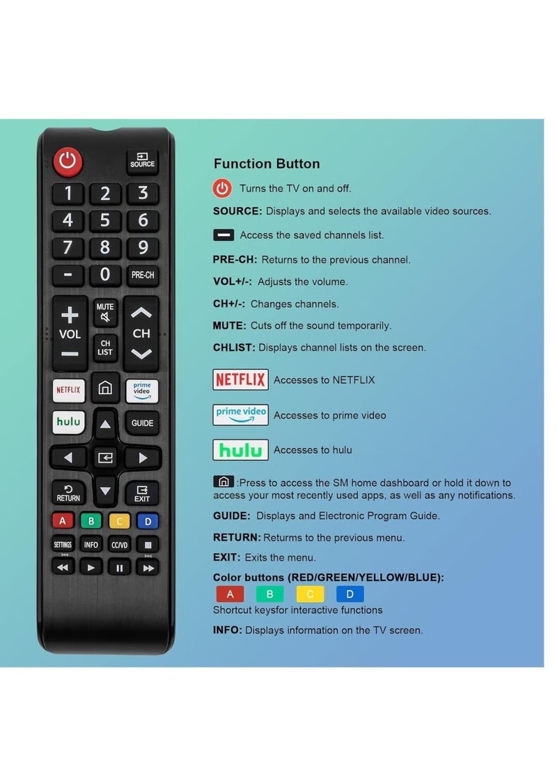 ELTRAZONE Universal Remote for Samsung TV – Compatible Replacement for Samsung Smart QLED LED LCD HDTV UHD 4K 8K TVs BN59-01315A | Plug & Play | - Image 5