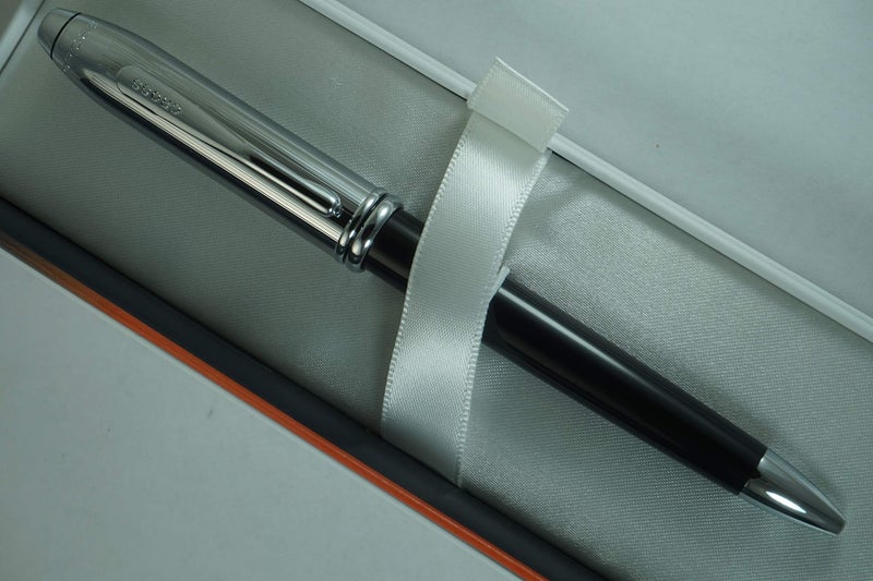 Cross Townsend Black Lacquer Tuxedo Ballpoint Pen - Image 1