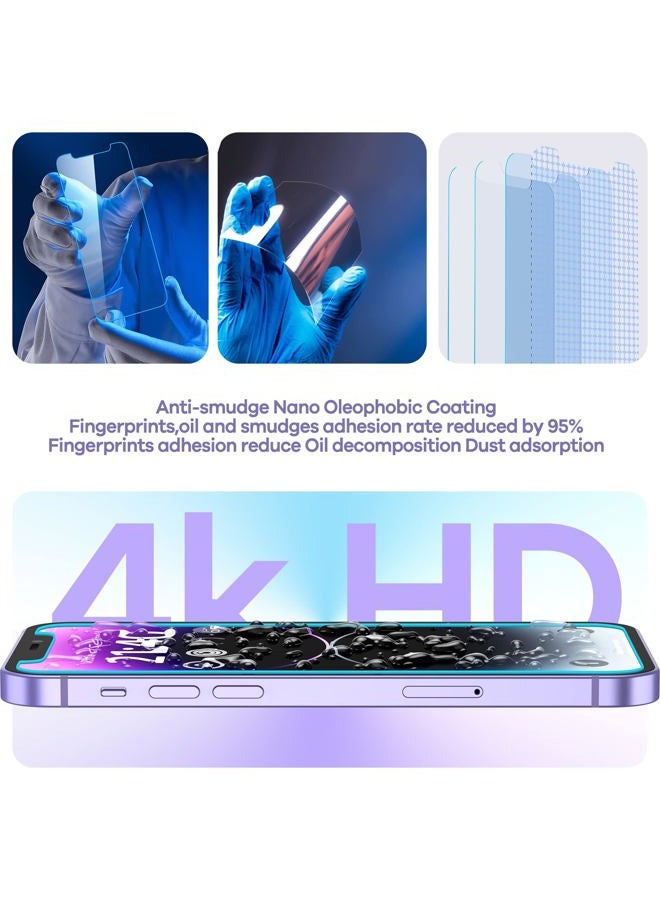 ORIbox Glass Screen Protector for iPhone 12 and iPhone 12 Pro, 3 Packs Anti-Scratch Eye-Protection HD Clear Tempered Glass Screen Protector - Image 4