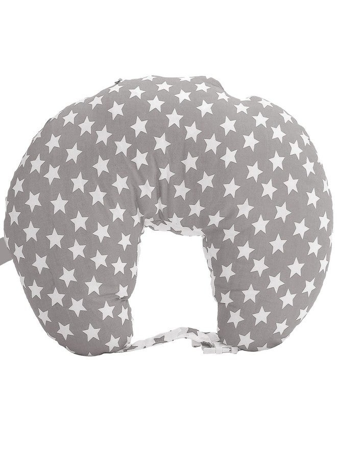 GET IT Cotton Mutlipurpose 5 in 1 Baby Feeding Nursing Pillow with Adjustable Strap| for Breastfeeding, Baby Support & Playtime | Washable Premium Cotton Cover with Zip -(Aash Star) - Image 2