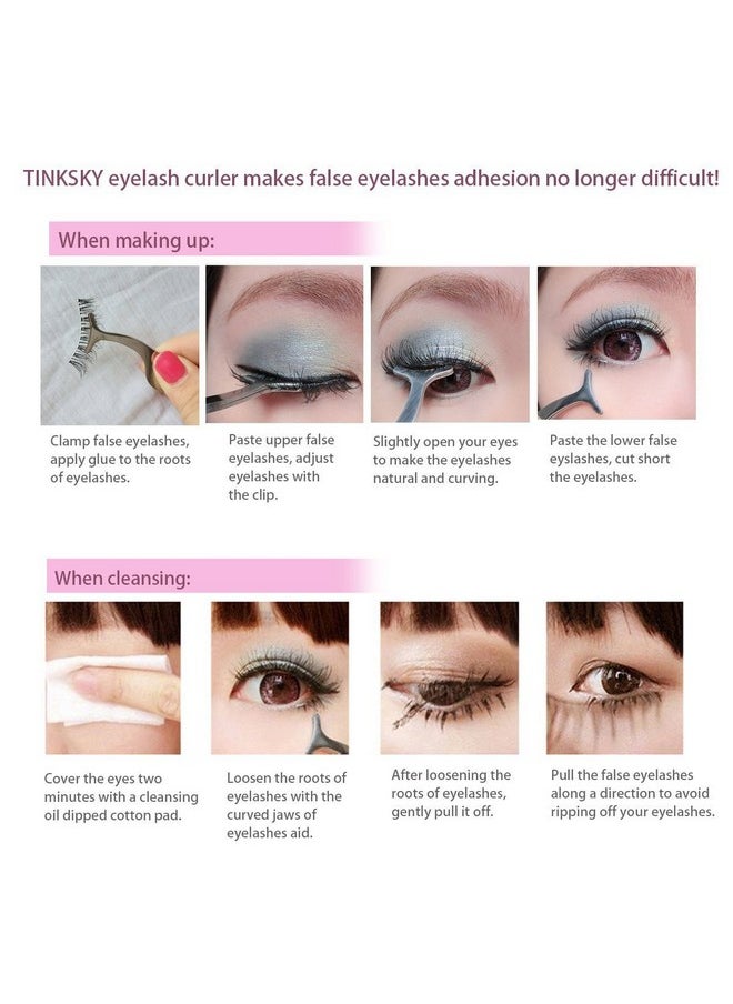 1st Choice False Eyelashes Extension Applicator Remover Clip Tweezers Nipper (Silver)  - Image 4
