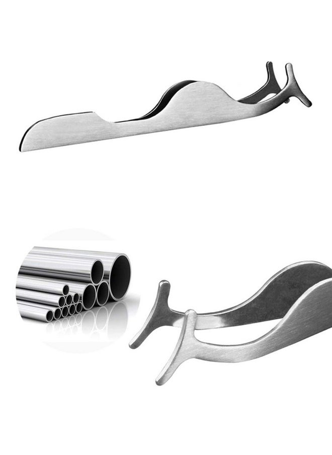 1st Choice False Eyelashes Extension Applicator Remover Clip Tweezers Nipper (Silver)  - Image 5