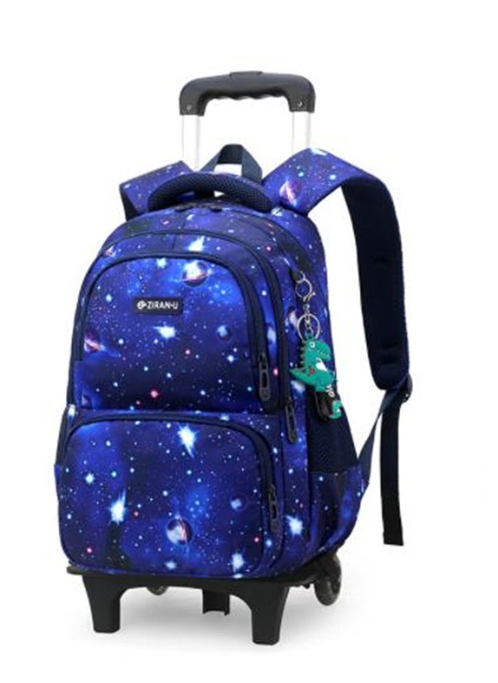 Golden Rolling Backpack Travel Trolly BookBag School Wheeled Backpack for Boys Girls Kids Luggage School Bag with Wheels Trolley Backpack  - Image 1