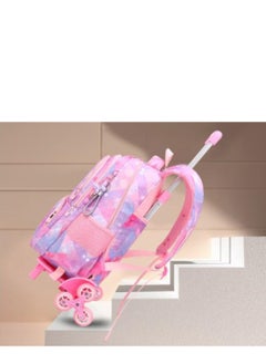 Golden Rolling Backpack Travel Trolly BookBag School Wheeled Backpack for Boys Girls Kids Luggage School Bag with Wheels Trolley Backpack  - Image 3