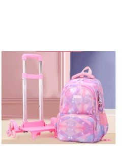 Golden Rolling Backpack Travel Trolly BookBag School Wheeled Backpack for Boys Girls Kids Luggage School Bag with Wheels Trolley Backpack  - Image 2