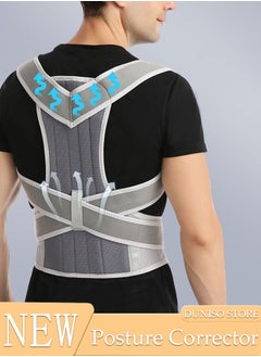 DUNISO Posture Corrector for Women and Men, Back Brace Fully Adjustable & Comfy, Muscle Memory Support Straightener, Providing Pain Relief from Neck, Shoulder, and Upper and Lower Back  - Image 1