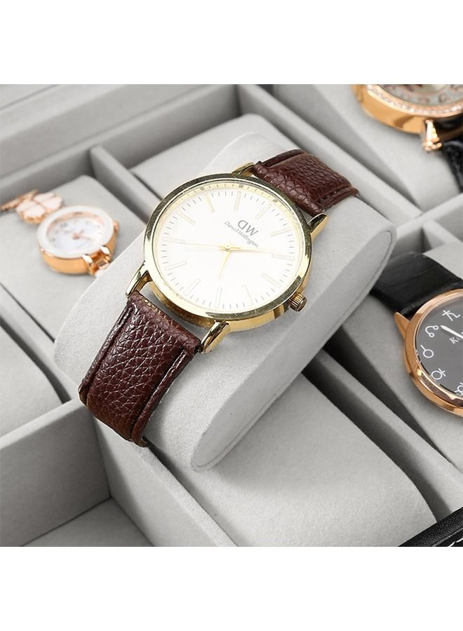 Yolu 2 Tier Watch Organizer Box For Men Women, PU Leather 20Slots Watch Box Organizer with Glass Display.  - Image 3