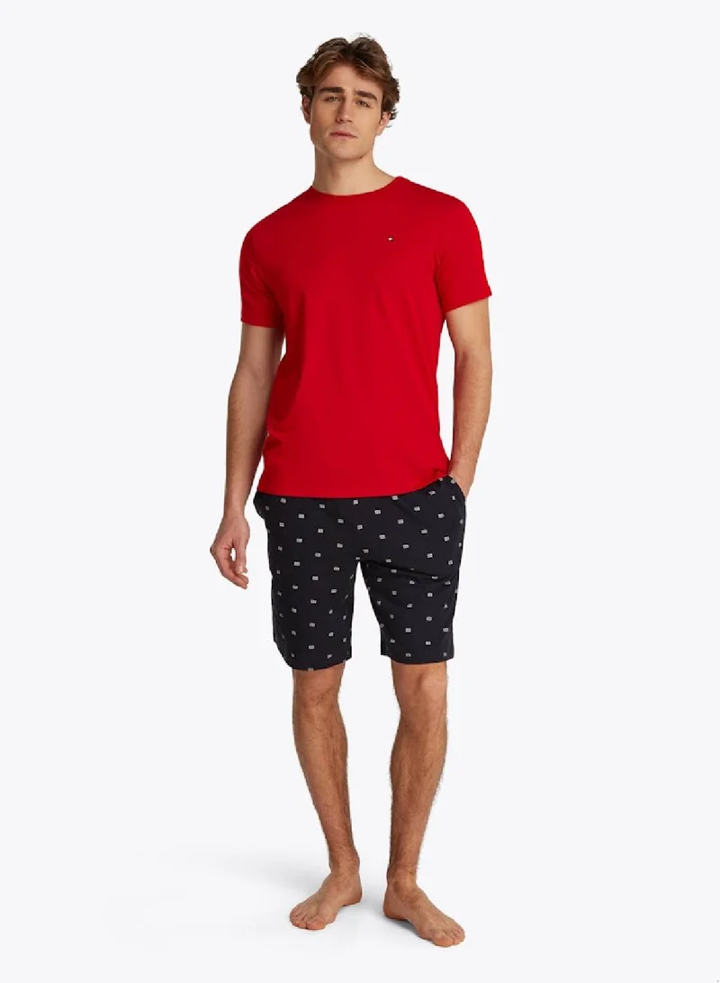 TOMMY HILFIGER Print T-Shirt And Shorts Pyjama Set