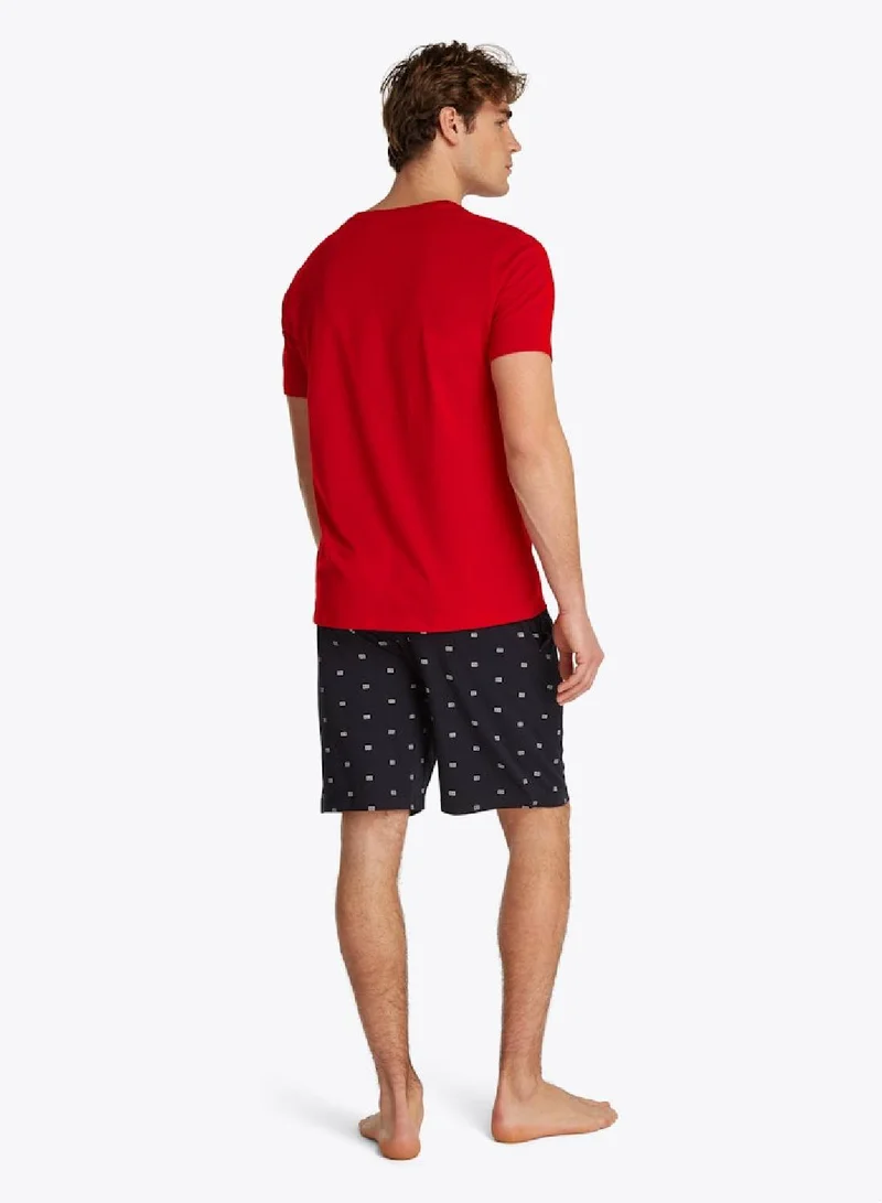 TOMMY HILFIGER Print T-Shirt And Shorts Pyjama Set