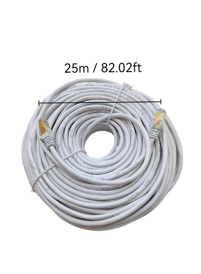 كابل إيثرنت Cat6 25م 30م 40م 50م أبيض 131 قدم موصل RJ45 للراوتر المودم إكس بوكس الكمبيوتر - Image 3
