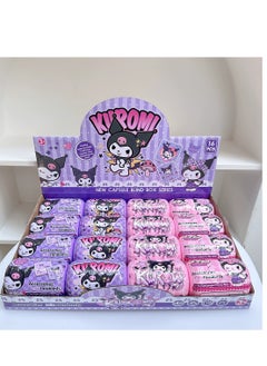 kuromi صندوق كبسولات غامض من طراز سانريو كورومي، مكون من قطعة واحدة، مجموعة من 100% من الشخصيات القابلة للتحصيل بشكل عشوائي 