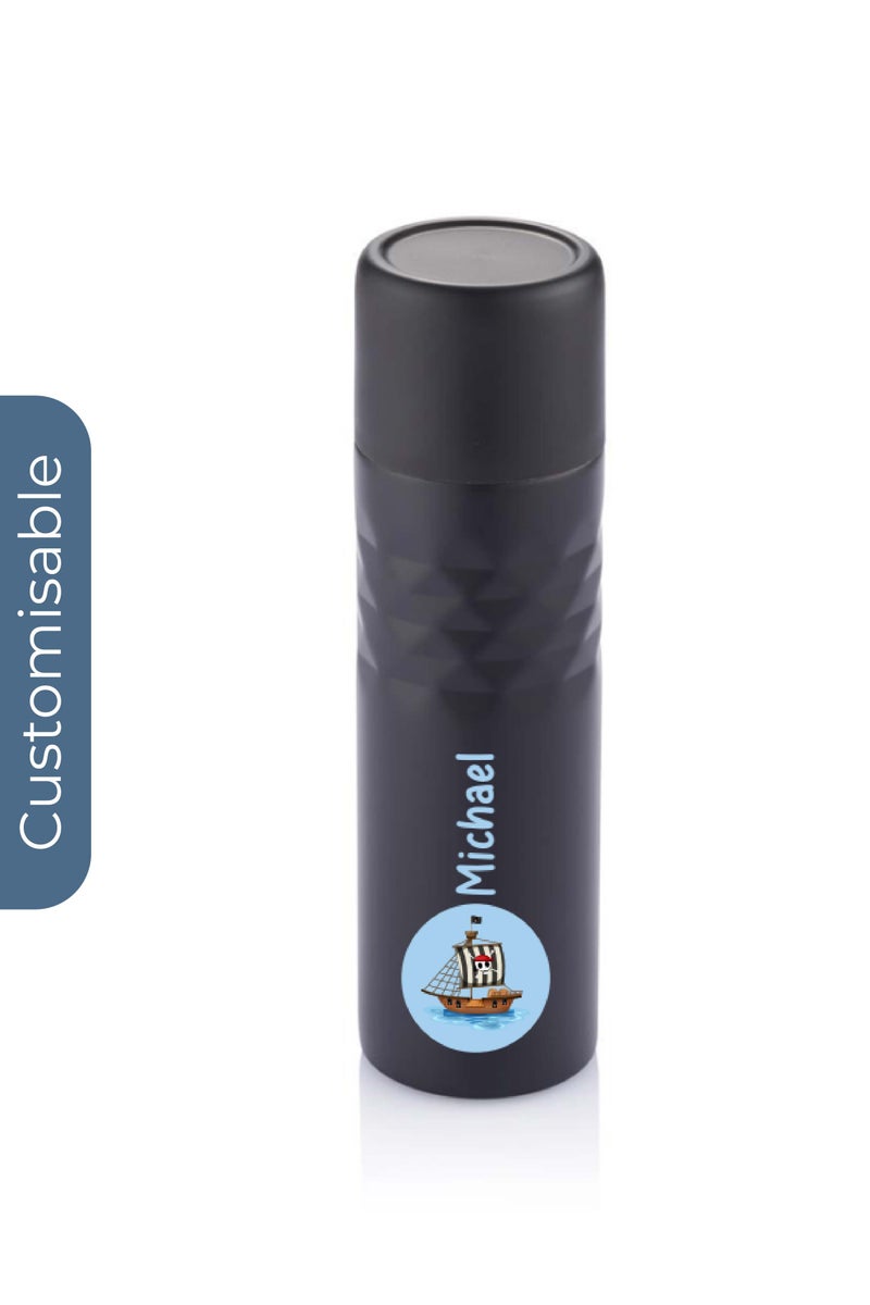 Personalised 500 ml Mosa stainless steel Flask Black