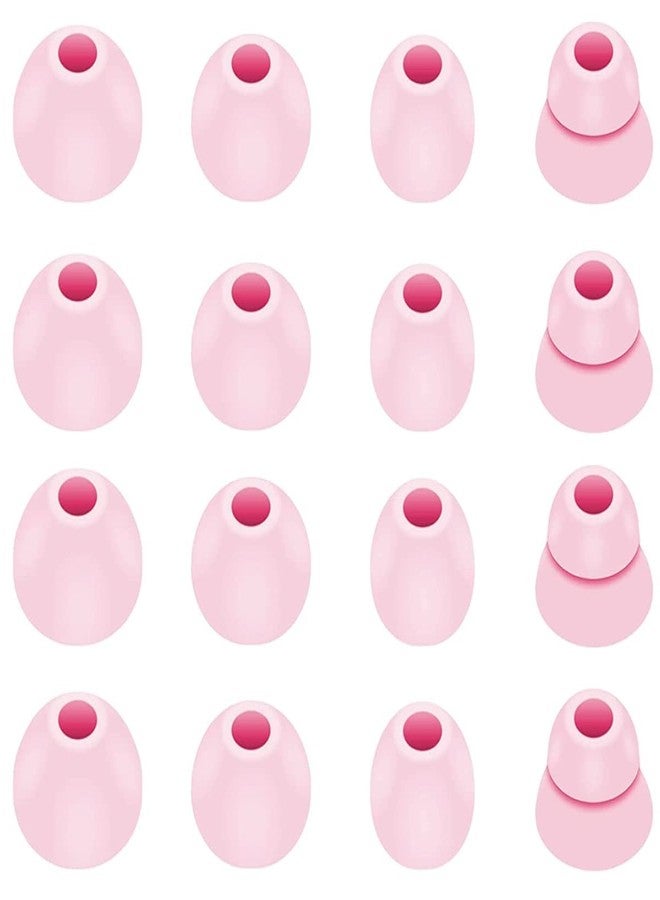 BLLQ Ear Tip Replacement for Powerbeats Pro/Beats Flex, Replacement Earbuds Tip Ear Gel Ear Plug Eartip Compatible with Powerbeats Pro, 8 Pairs, Pink - Image 1