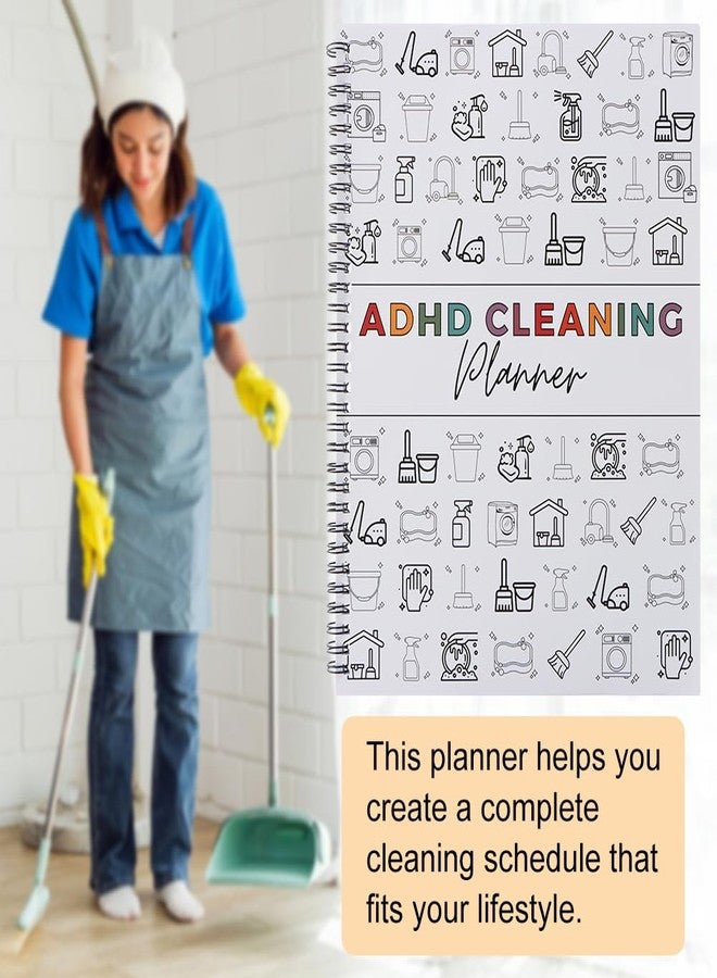 Kazheon Adhd Cleaning Planner,Editable Home Clean ing Plan,Daily,Weekly and Monthly Yearly Cleaning Checklist,Custom Adjustable Clean Up Household Chores Sheet,List - Image 5