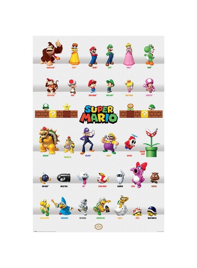 Super Mario Character Parade 61 x 91 cm