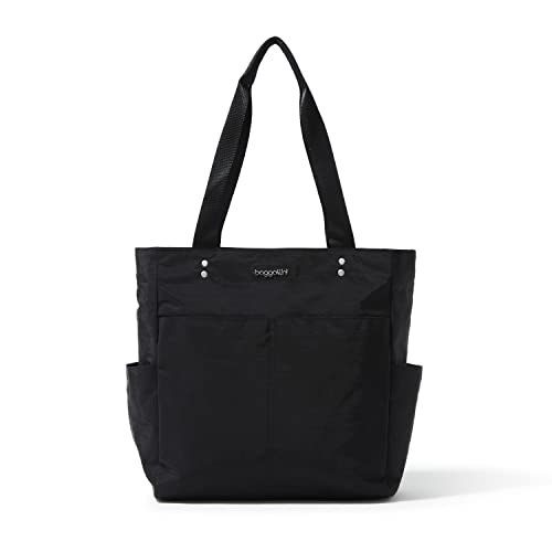Baggallini Carryall Daily Tote Bag - 11.5”x 12.5” Lightweight Nylon Travel Beach Bag Personal Item w/Luggage Sleeve - Image 1