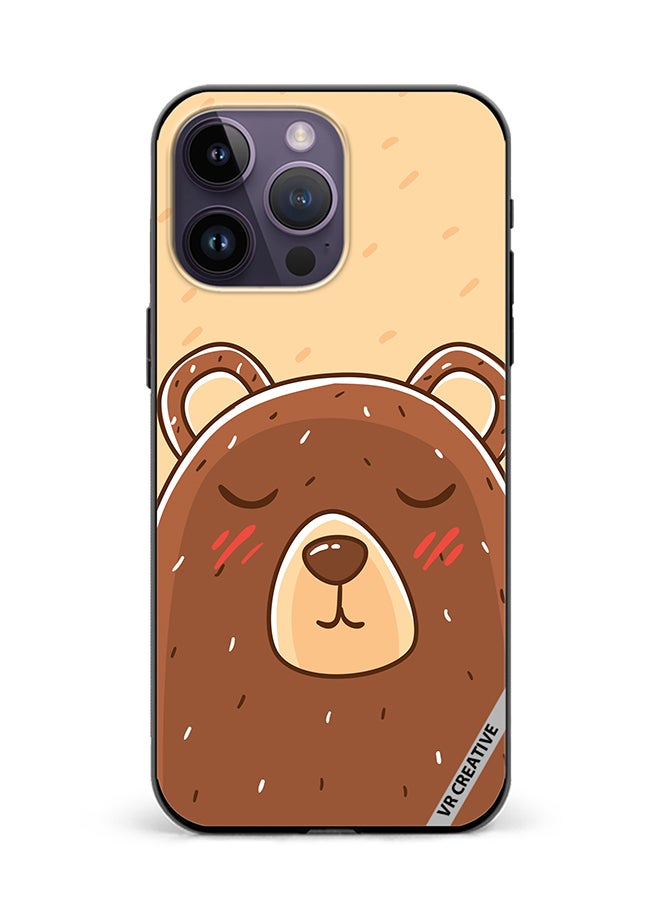 VR CREATIVE Protective Case Cover For Apple iPhone 16 Pro Max Sleeping Bear Design Multicolour