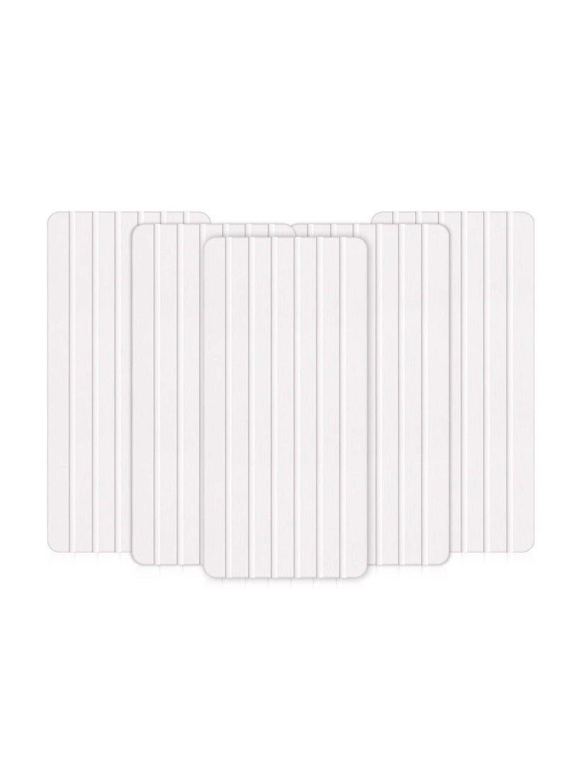 كابتن تيك Water Absorbent Diatomite Coasters, 5Pcs Instant Dry Sink Organizer, Drying Stone for Kitchen Counter, Water Absorbing Stone Used for Hand Soaps & Plants & toiletries (White) - Image 1