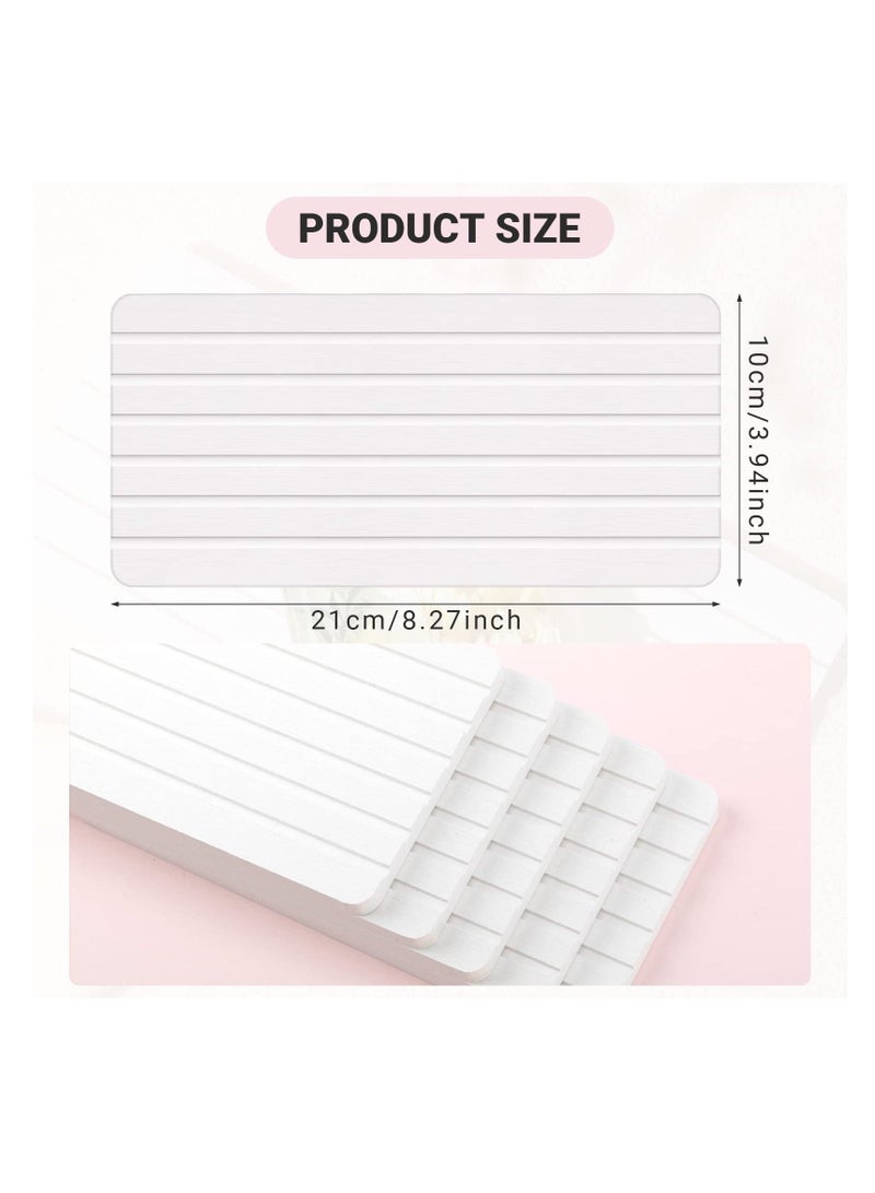 كابتن تيك Water Absorbent Diatomite Coasters, 5Pcs Instant Dry Sink Organizer, Drying Stone for Kitchen Counter, Water Absorbing Stone Used for Hand Soaps & Plants & toiletries (White) - Image 2