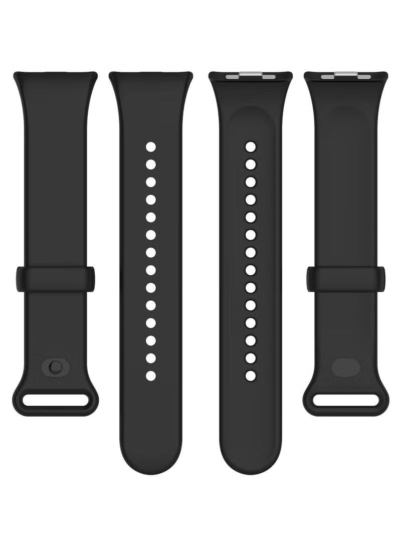 Silicone Strap for Xiaomi Band 10 Pro/9 Pro/8 Pro/Redmi Watch 4/5/6 Replacement TPU Wrist Strap Bracelet Band Soft And Durable Watch Accessories(Black) - Image 4