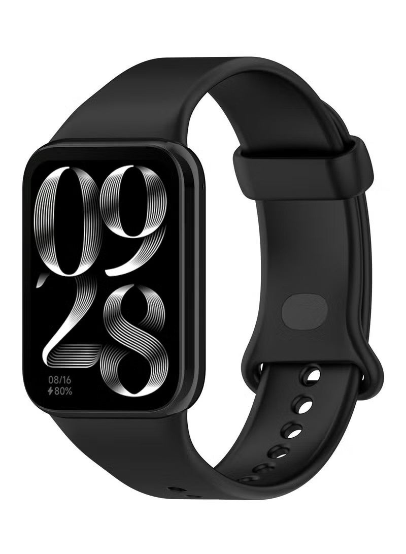 Silicone Strap for Xiaomi Band 10 Pro/9 Pro/8 Pro/Redmi Watch 4/5/6 Replacement TPU Wrist Strap Bracelet Band Soft And Durable Watch Accessories(Black) - Image 2