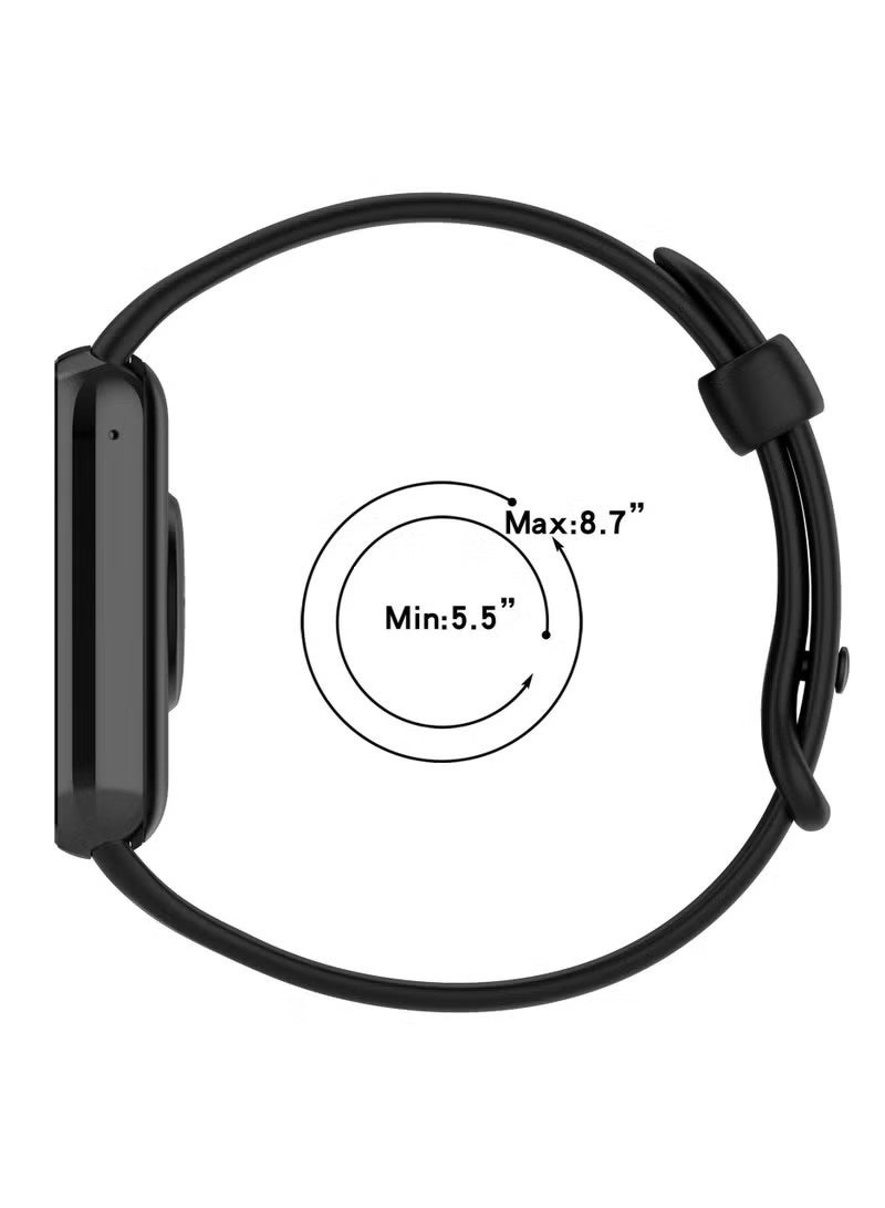 Silicone Strap for Xiaomi Band 10 Pro/9 Pro/8 Pro/Redmi Watch 4/5/6 Replacement TPU Wrist Strap Bracelet Band Soft And Durable Watch Accessories(Black) - Image 5