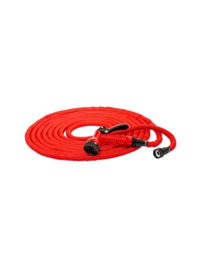 serene Scratch Resist Latex and Polyester Expandable Hose with Plastic Connector Red 75ft - Image 2