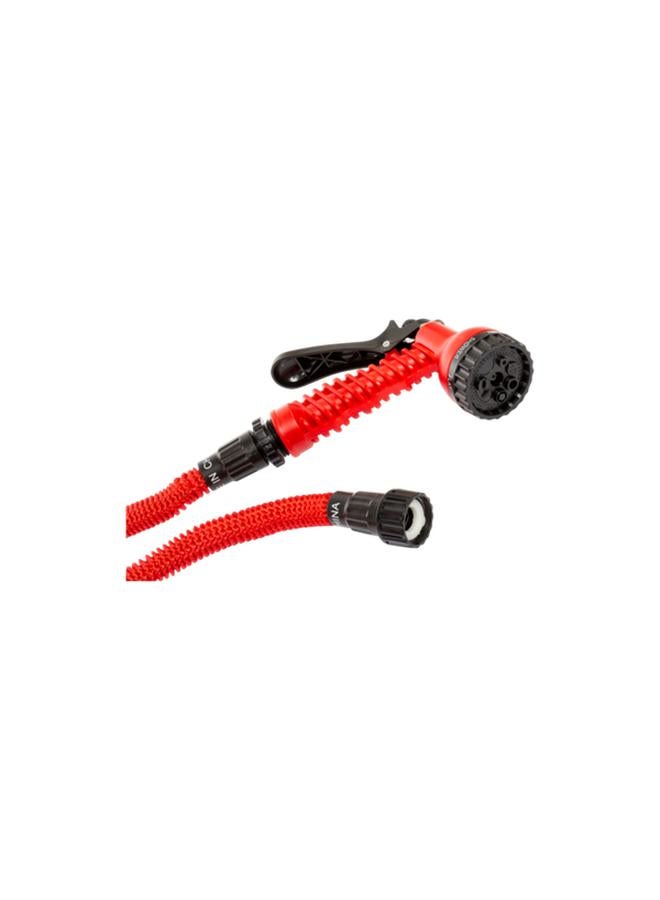 serene Scratch Resist Latex and Polyester Expandable Hose with Plastic Connector Red 75ft - Image 1