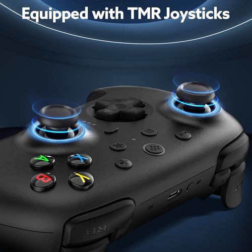 8BitDo Ultimate 2 Wireless Controller with TMR Joysticks for Windows & Android, Gaming Controller with Switchable Hall Effect/Tactile Triggers, RGB Fire Ring, 8Speed Wireless Tech, Charging Dock (Black, Ultimate 2 Wireless) - Image 2