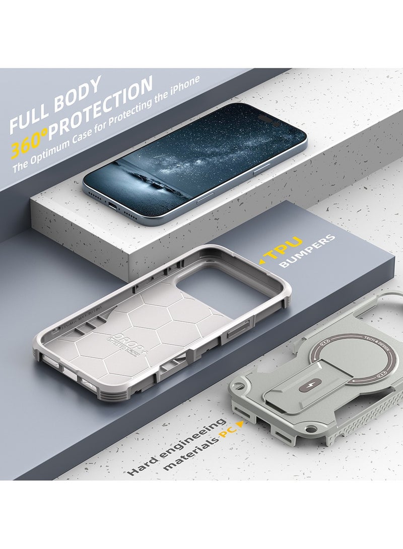 عام غطاء مغناطيسي مع حامل خفي لـ iPhone 17 Pro Max - غطاء واقي من السقوط، متوافق مع MagSafe، تغطية كاملة مقاومة للخدوش - Image 4