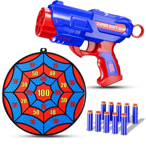 MLD Shooting Games Toys for Nerf Gun Party Shooting Targets with Toy Guns 10 Foam Darts Kids Outdoor Indoor Toys for Birthday Easter Xmas Gifts for 4 5 6 7 8 9 10 Year Old Boys Kids - Image 1