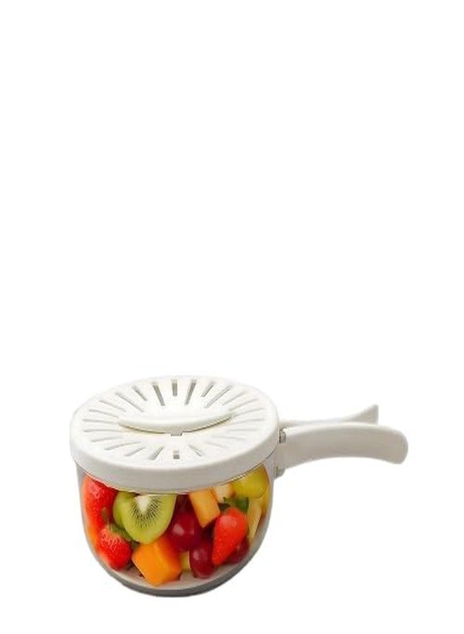 KHALAK 2-in-1 Fruit Draining Basket with Lid & Handle | Multifunctional Food Storage Container for Fridge, Outdoor, Picnic, Fruit & Vegetable Washing Basket - Image 1
