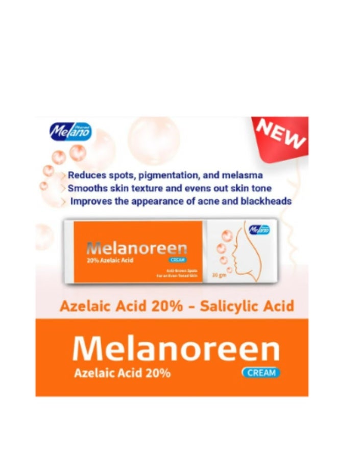 Melanoreen Cream With Azelaic Acid 20% Anti Dark Spots 30G - Image 2