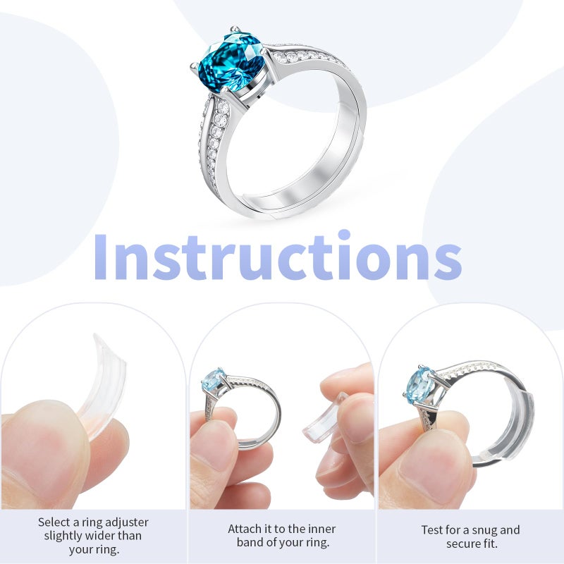 Syofbt Ring Sizers For Loose Rings - 8 Pack Invisible Guards Resizer For Men And Women  Use 8 Width Sizes Easy-Clip Ring Adjuster  Spacers & Tighteners  Fit Almost Any Rings  Fits Bands Width To 1-8Mm - Image 4