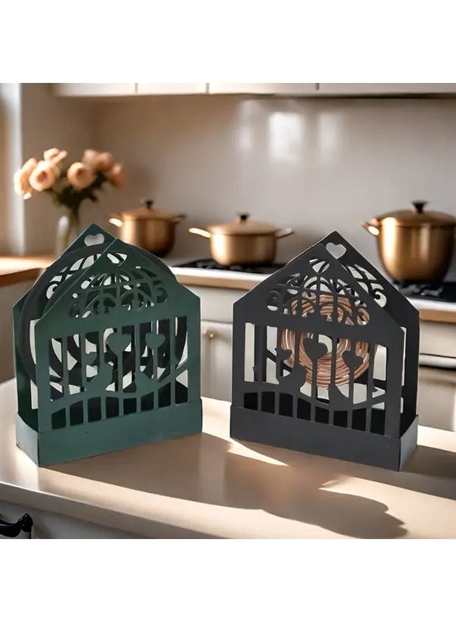 2 Pack Tree Shaped Metal Cat House Incense and Mosquito Coil Holder for Outdoor - Image 2