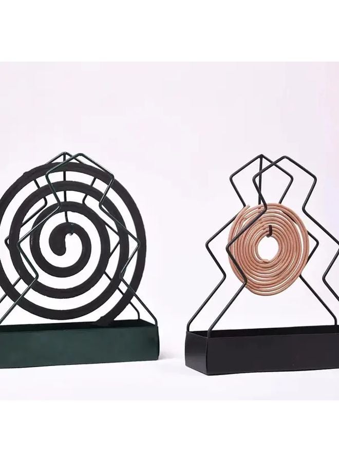 2 Pack Tree Shaped Metal Cat House Incense and Mosquito Coil Holder for Outdoor - Image 1