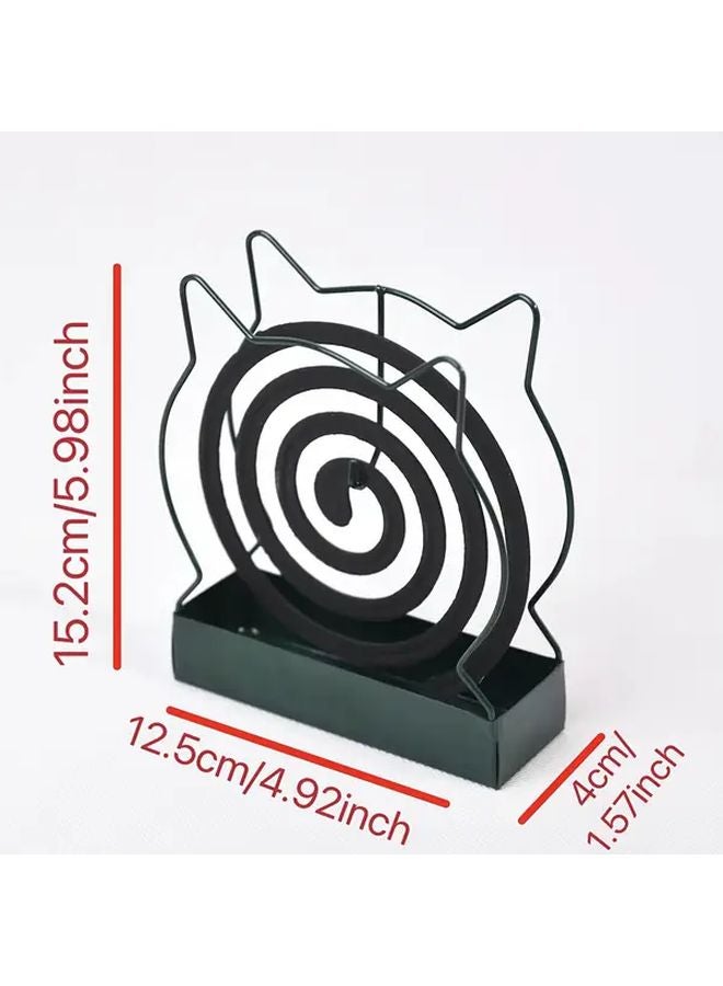 2 Pack Tree Shaped Metal Cat House Incense and Mosquito Coil Holder for Outdoor - Image 5