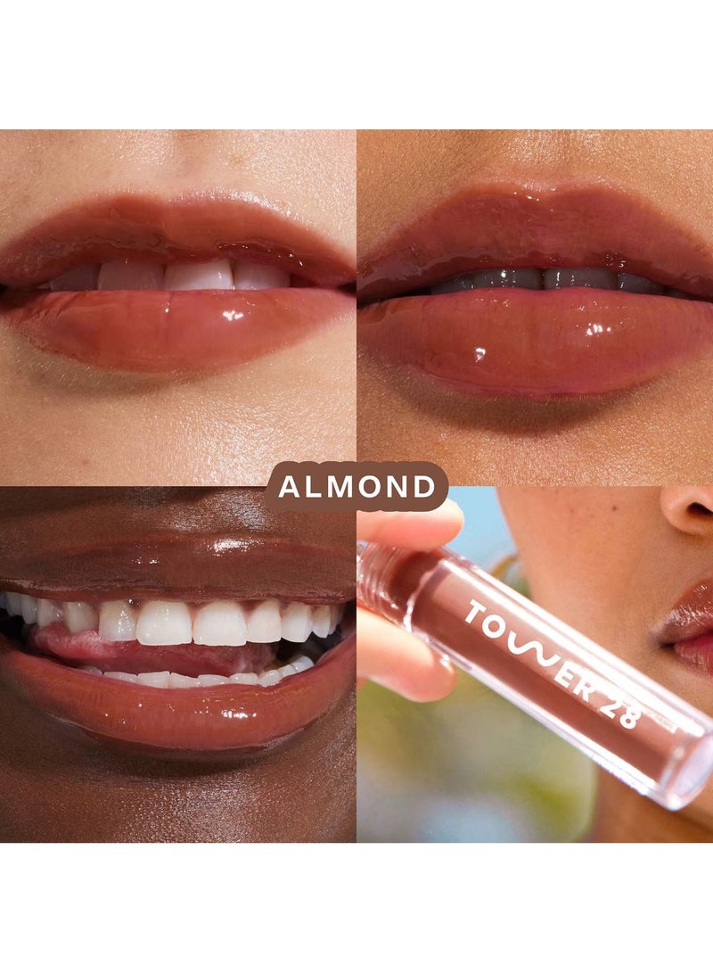 TOWER 28 ShineOn Milky Lip Jelly Almond, 3.9ml - Image 3