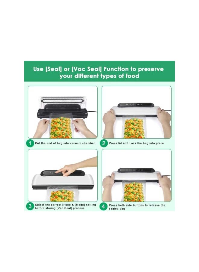 2022 New Upgraded Vacuum Sealer Machine, Automatic Sealer Machine, Food Vacuum Air Sealing System For Food Preservation Storage Saver, Dry & Moist Food Modes - pzsku/ZD3927F676601EE7A2393Z/45/_/1692935087/c5802fac-808a-4771-a30d-3ae534f5517c