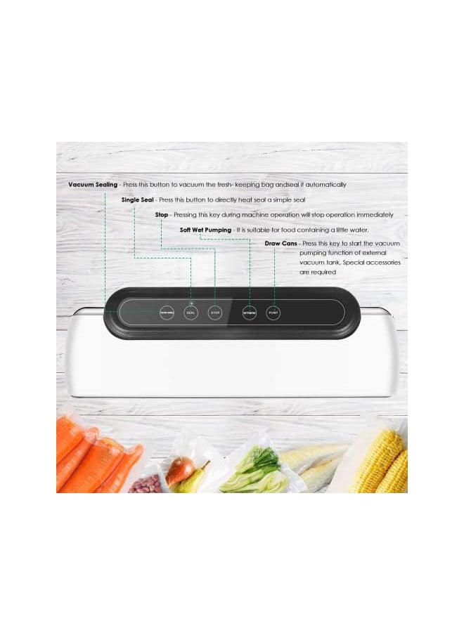 2022 New Upgraded Vacuum Sealer Machine, Automatic Sealer Machine, Food Vacuum Air Sealing System For Food Preservation Storage Saver, Dry & Moist Food Modes - pzsku/ZD3927F676601EE7A2393Z/45/_/1692935088/48d8df8a-bcc9-4b88-bdba-5e2af5860f1b