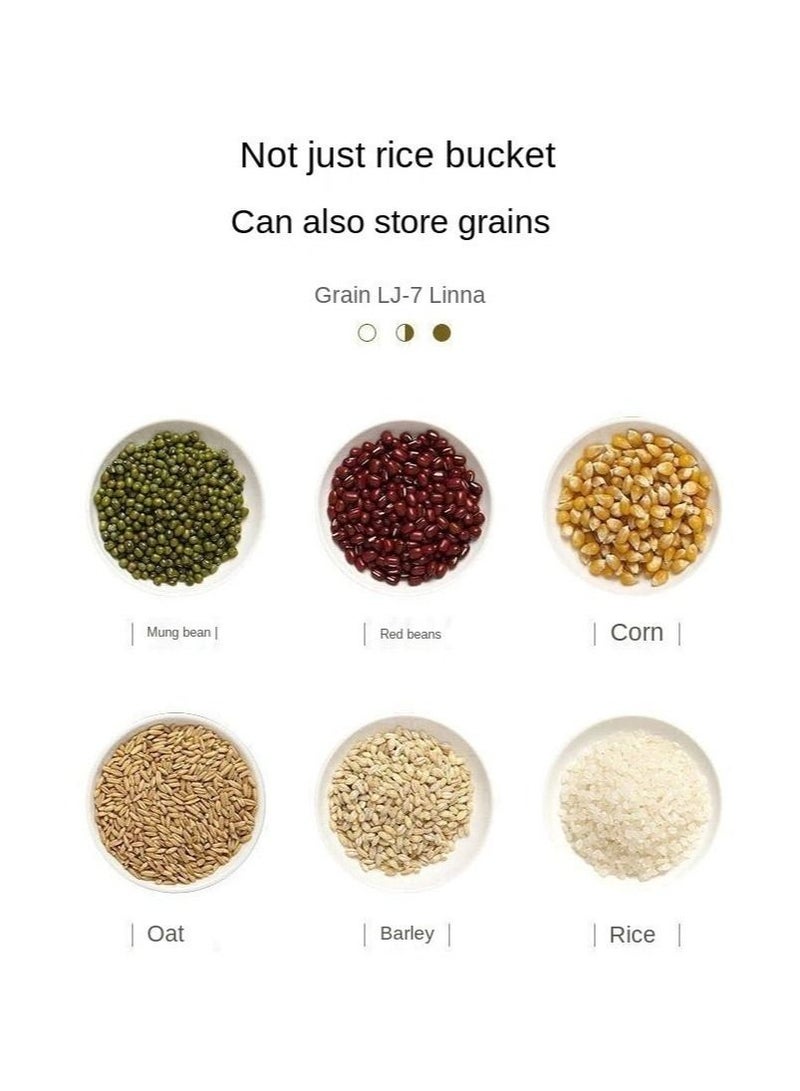 vnloo 10Kg Multifunctional Moisture, Insect-proof Rice Container Sealed Household Grain Storage Bucket for Kitchen with Free Measuring cup - Image 4