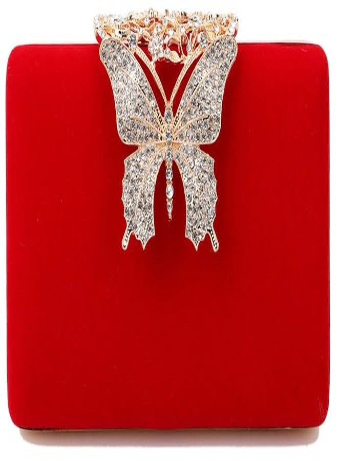 Avilego Butterfly Evening Clutch for Women Shiny Evening Bag Purses Gorgeous Handbags for Feast Party Wedding - Image 1