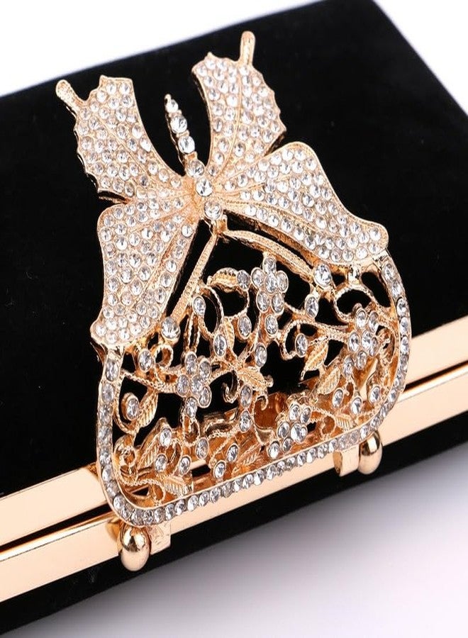 Avilego Butterfly Evening Clutch for Women Shiny Evening Bag Purses Gorgeous Handbags for Feast Party Wedding - Image 5