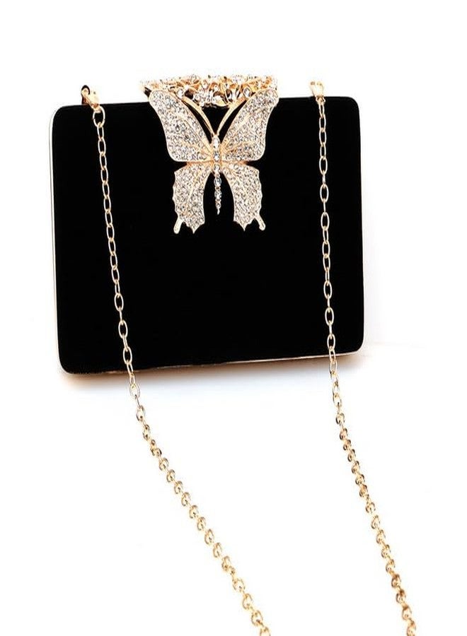 Avilego Butterfly Evening Clutch for Women Shiny Evening Bag Purses Gorgeous Handbags for Feast Party Wedding - Image 2