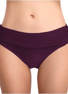 Stretch Hip Lift Pleated Swimming Trunks Solid Color Women's Swimming Briefs Beach Swimming Trunks