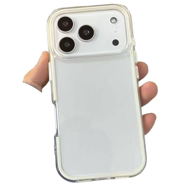 MS Silicone Protective Case for iPhone 14 / 14 Plus / 14 Pro / 14 Pro Max with Kickstand and Scratch Resistant plus Shockproof plus Anti-Fingerprint in White - Image 1