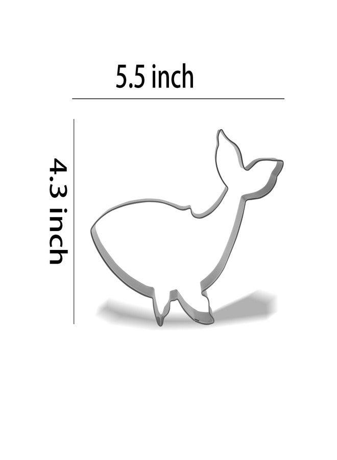 Keewah Whale Cookie Cutter, 5.5”, Stainless Steel - Image 2