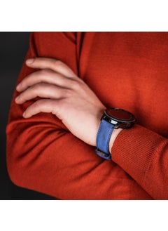 Vagave Samsung Active / Watch / Gear 20 mm Leather Band Blue  - Image 4