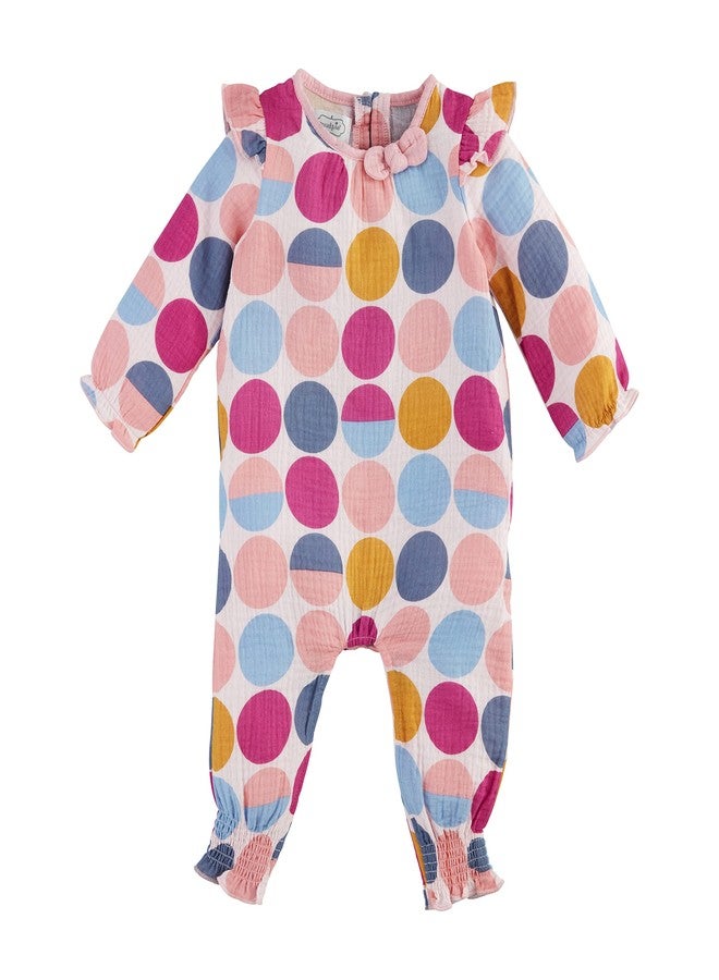 Mud Pie Baby Girls Longall, Polka Dot, 9-12 Months