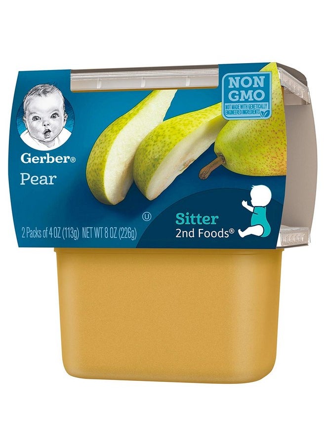 جربر طعام الأطفال Gerber 2nd Food، هريس الكمثرى، طبيعي وغير معدّل وراثيًا، عبوات سعة 4 أونصات، عبوتان (عبوة من 8 قطع)  - Image 3